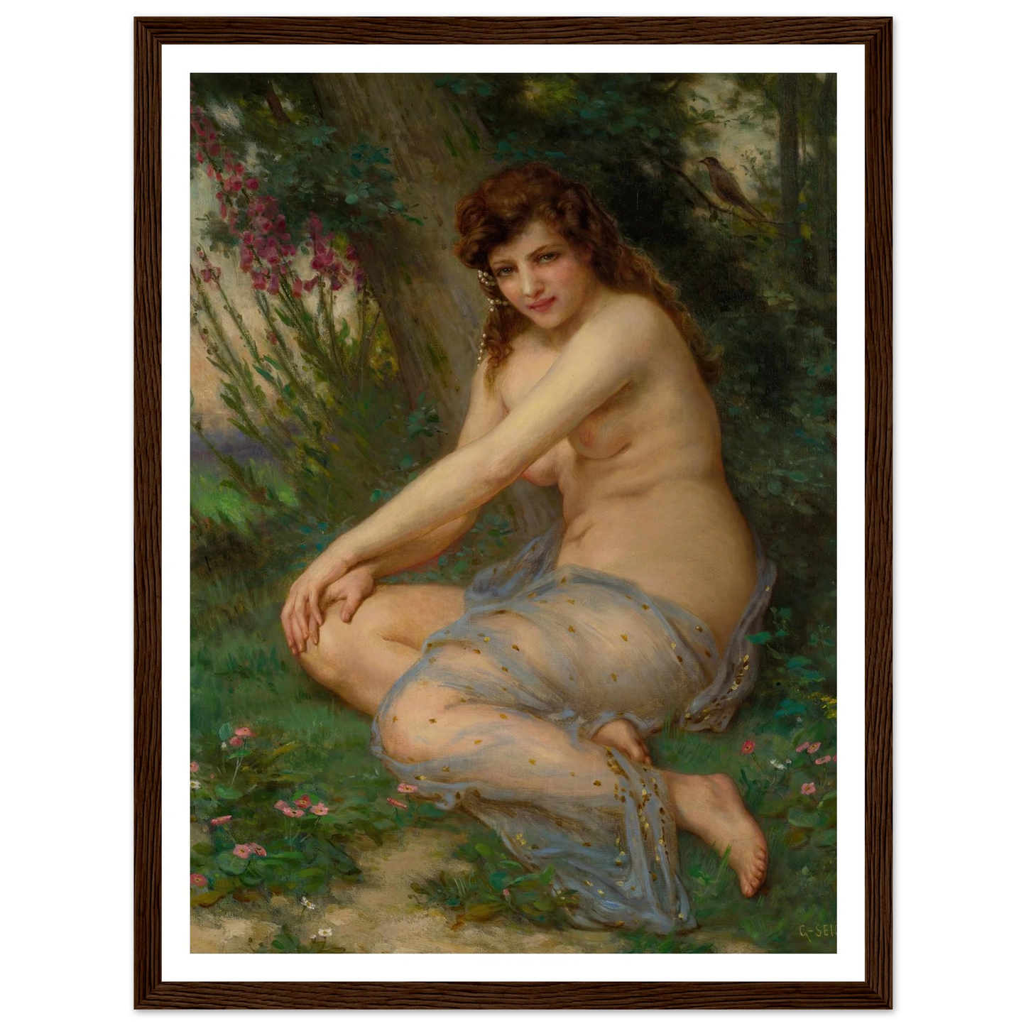 In The Forest Art Print | Guillaume Seignac - Framed Poster - 30x40 cm / 12x16″ - Black frame