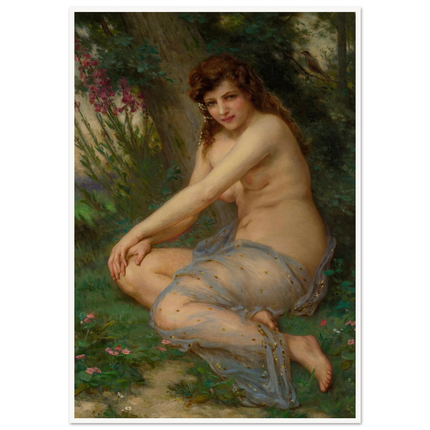 In The Forest Art Print | Guillaume Seignac - Framed Poster - 30x40 cm / 12x16″ - Black frame