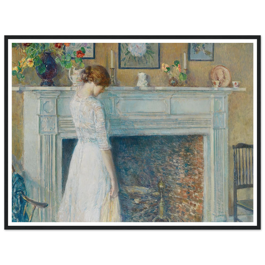 In the Old House (1914) Art Print | Childe Hassam - Framed Poster - 30x40 cm / 12x16″ - Black frame