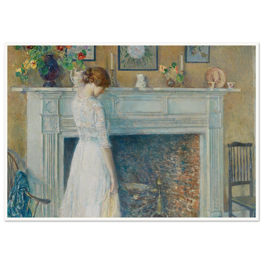 In the Old House (1914) Art Print | Childe Hassam - Framed Poster - 30x40 cm / 12x16″ - Black frame