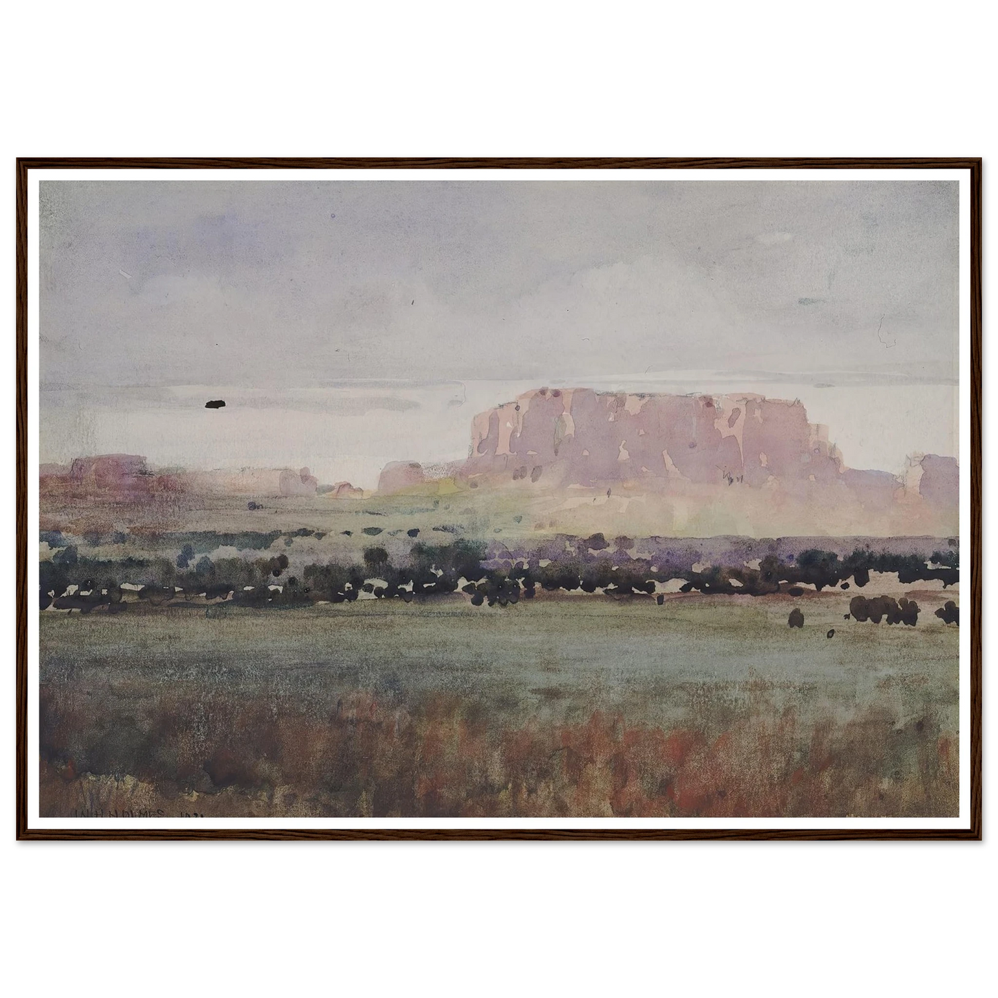 In The Plateau Country, Colorado (1931) Art Print | William Henry Holmes - Framed Poster - 30x40 cm / 12x16″ - Black frame