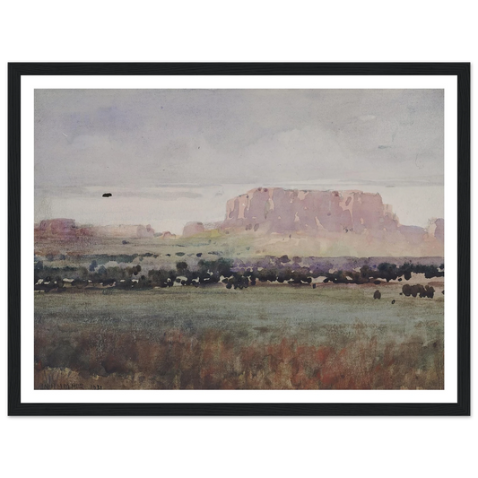 In The Plateau Country, Colorado (1931) Art Print | William Henry Holmes - Framed Poster - 30x40 cm / 12x16″ - Black frame