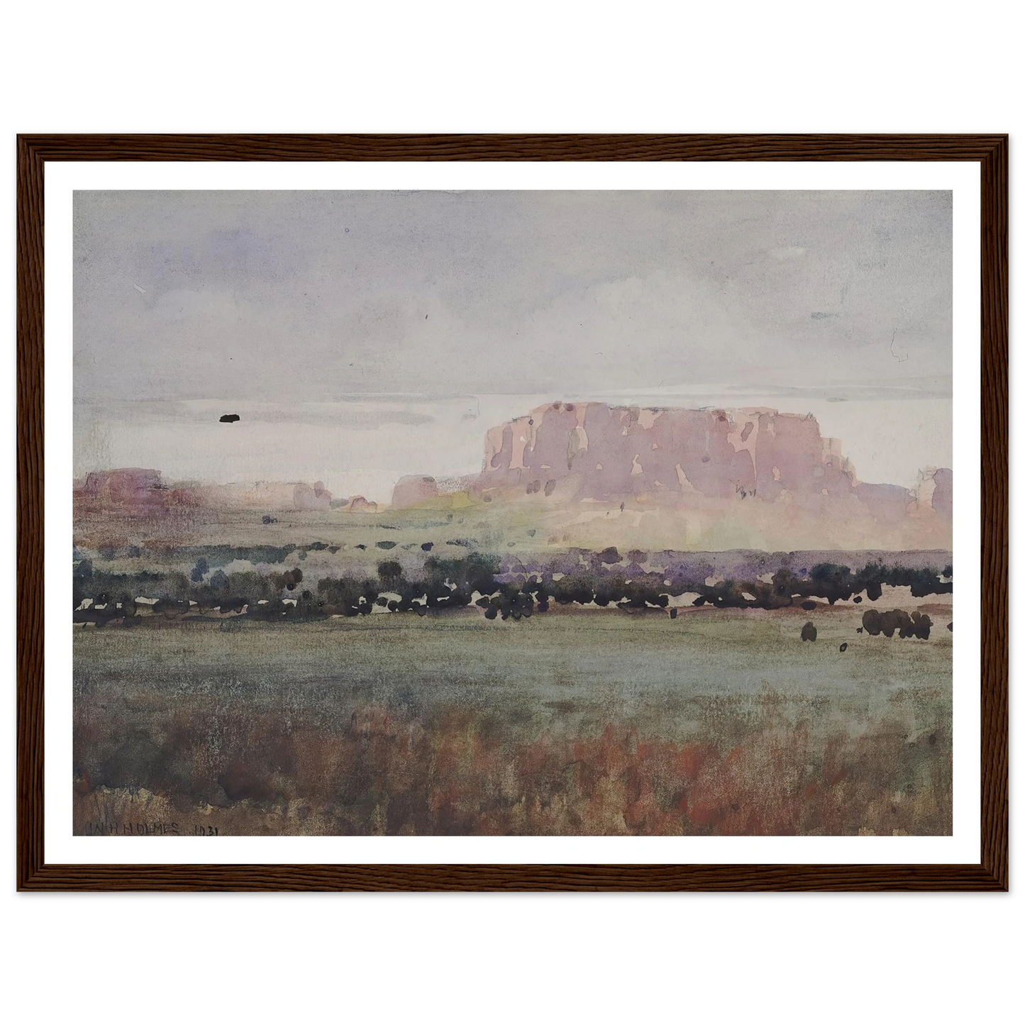 In The Plateau Country, Colorado (1931) Art Print | William Henry Holmes - Framed Poster - 30x40 cm / 12x16″ - Black frame