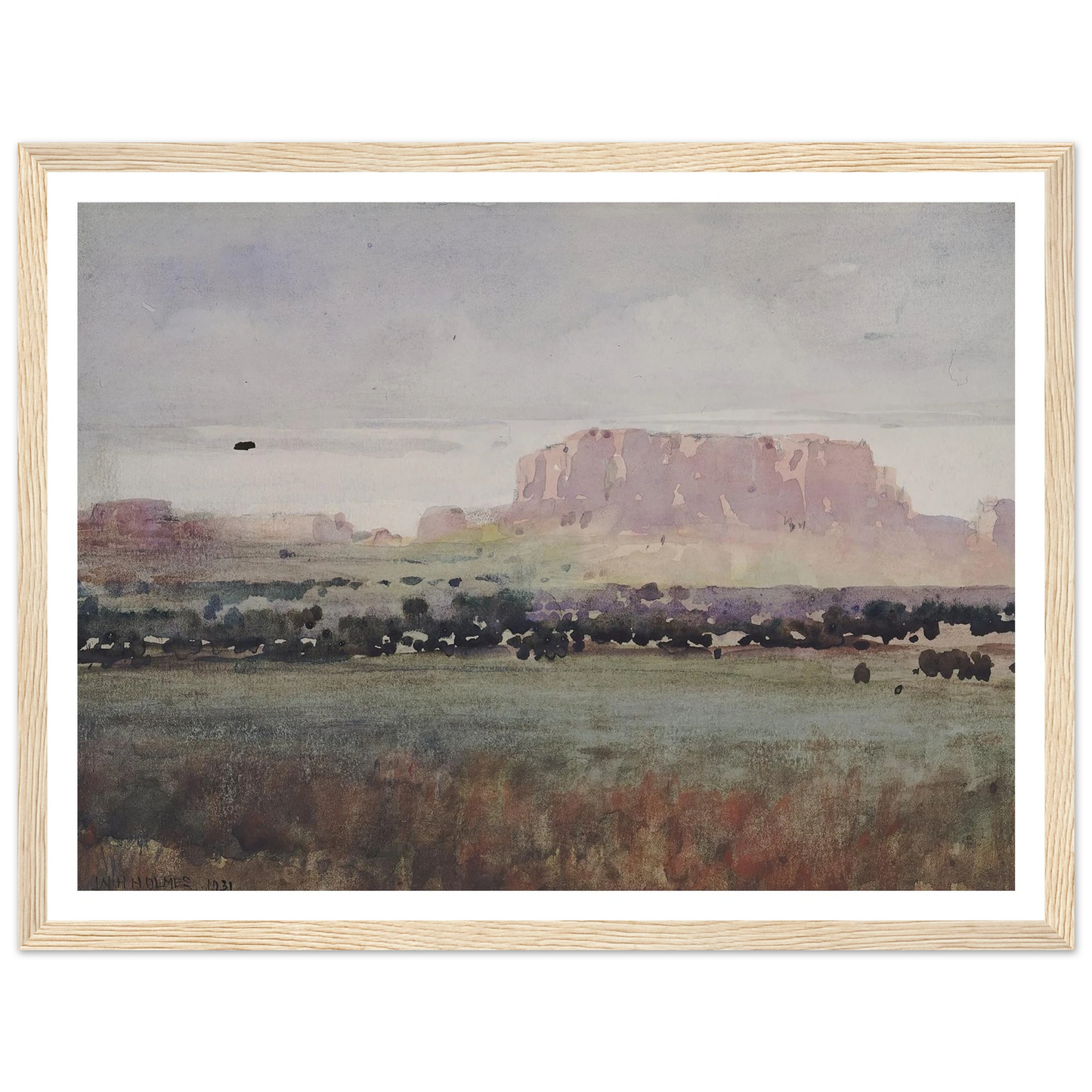 In The Plateau Country, Colorado (1931) Art Print | William Henry Holmes - Framed Poster - 30x40 cm / 12x16″ - Black frame
