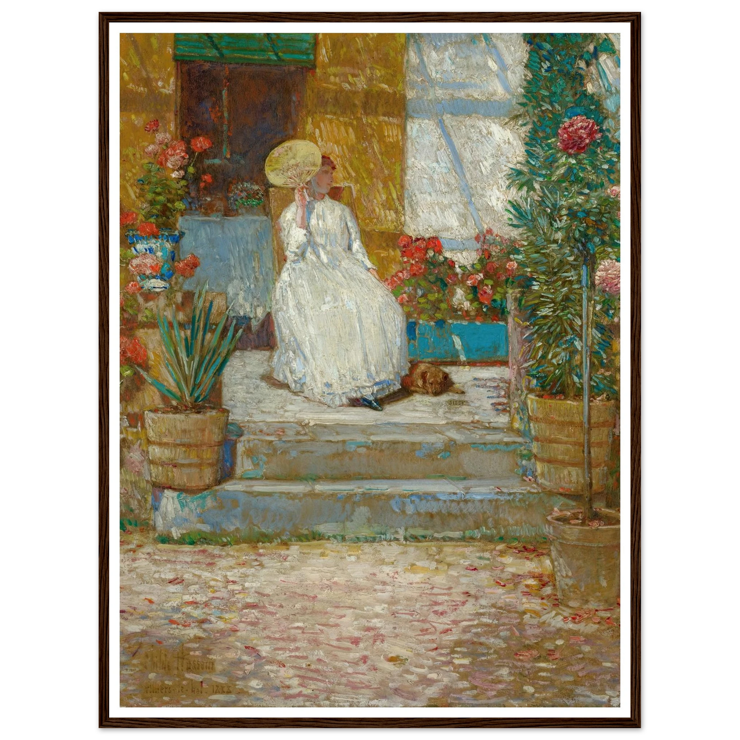 In The Sun (1888) Art Print | Childe Hassam - Framed Poster - 30x40 cm / 12x16″ - Black frame