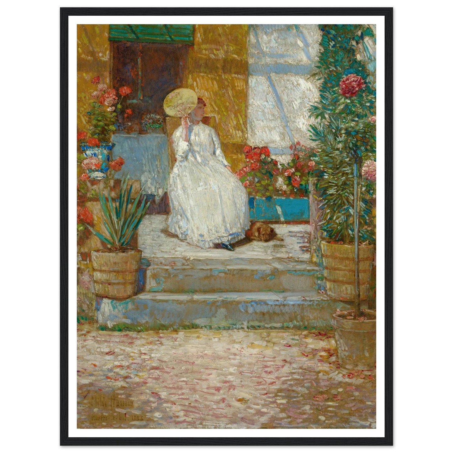 In The Sun (1888) Art Print | Childe Hassam - Framed Poster - 30x40 cm / 12x16″ - Black frame