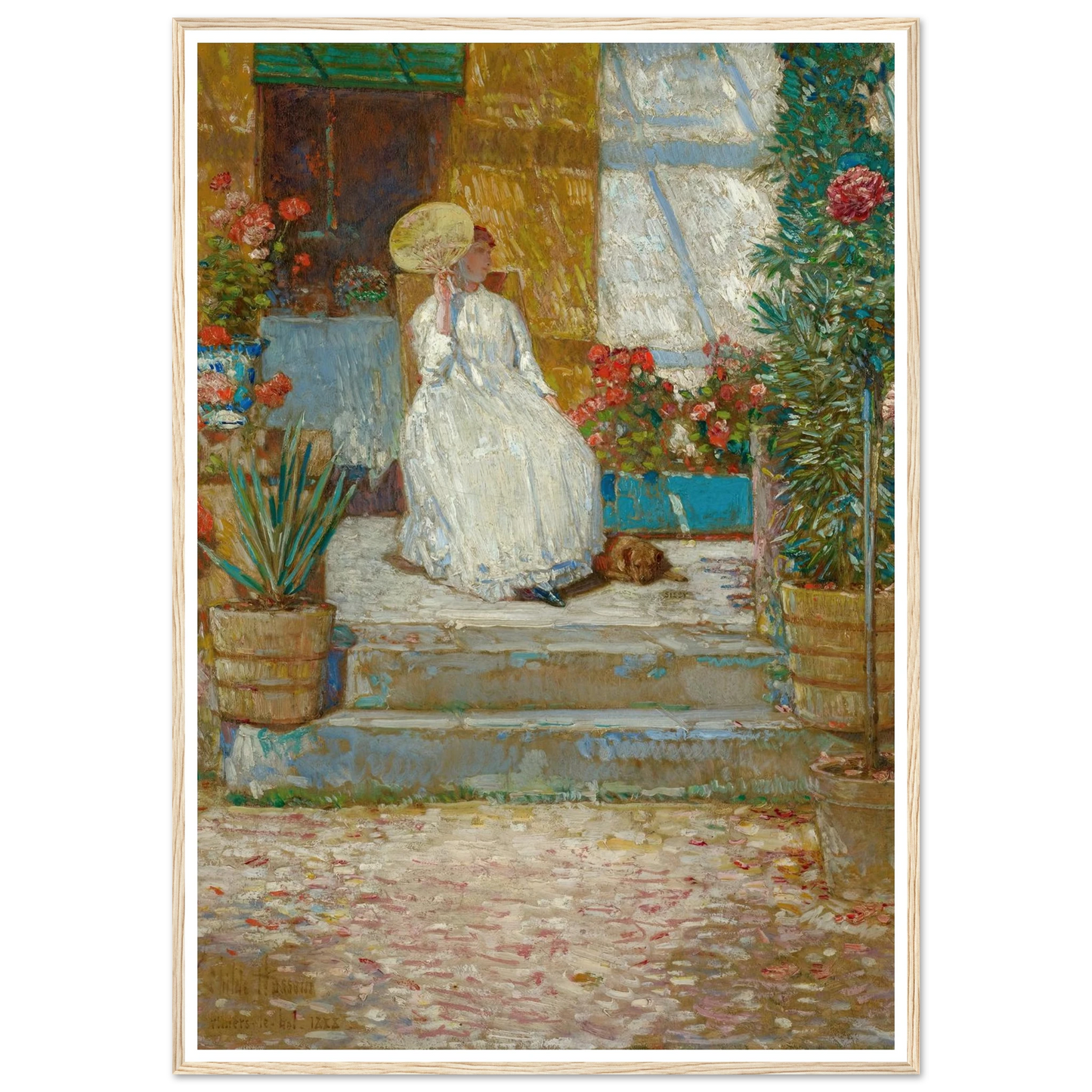In The Sun (1888) Art Print | Childe Hassam - Framed Poster - 30x40 cm / 12x16″ - Black frame