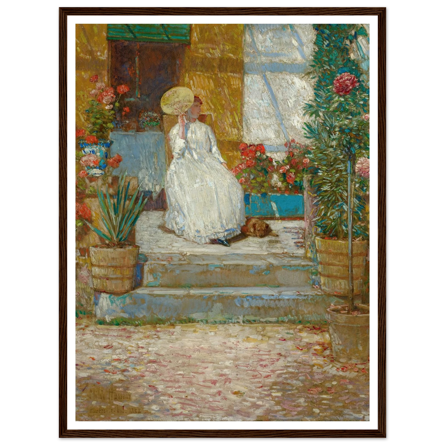 In The Sun (1888) Art Print | Childe Hassam - Framed Poster - 30x40 cm / 12x16″ - Black frame