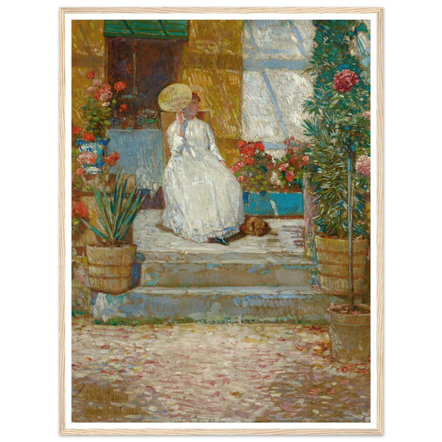 In The Sun (1888) Art Print | Childe Hassam - Framed Poster - 30x40 cm / 12x16″ - Black frame