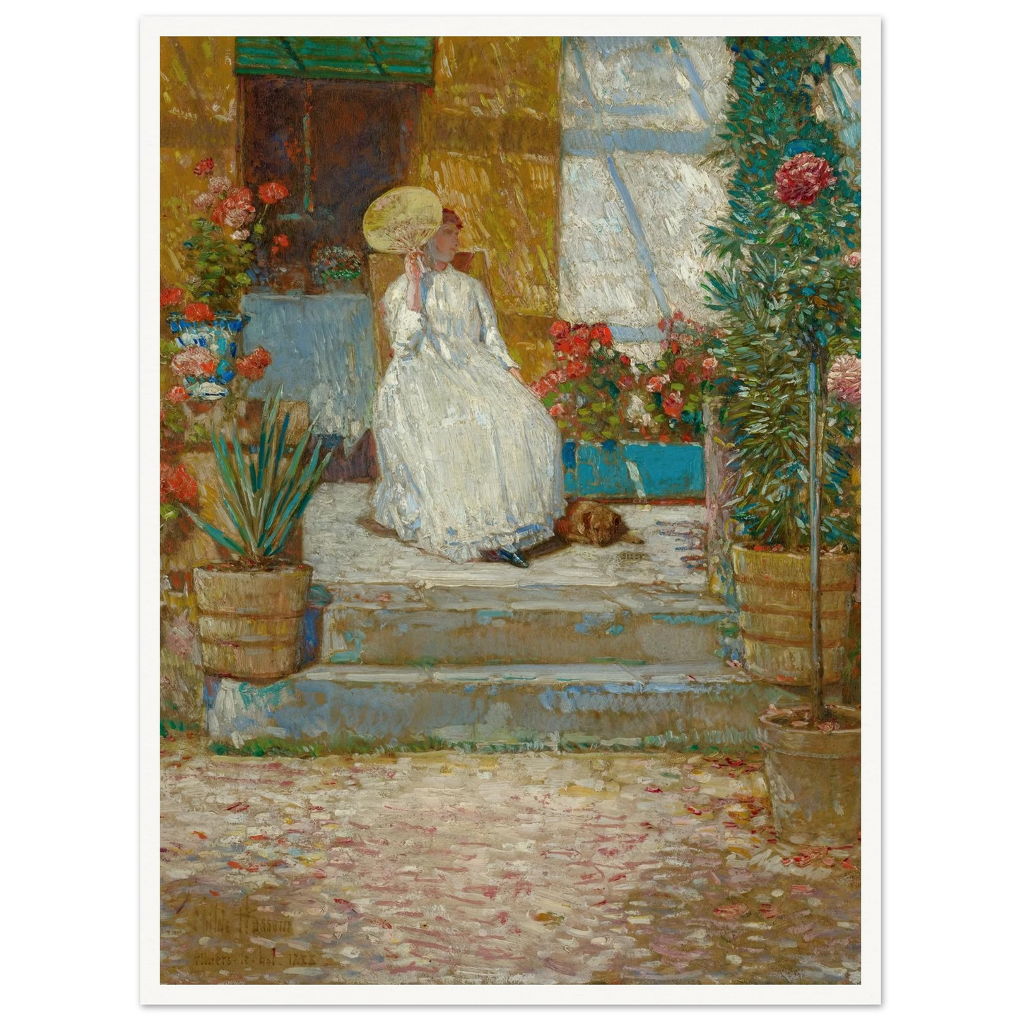 In The Sun (1888) Art Print | Childe Hassam - Framed Poster - 30x40 cm / 12x16″ - Black frame