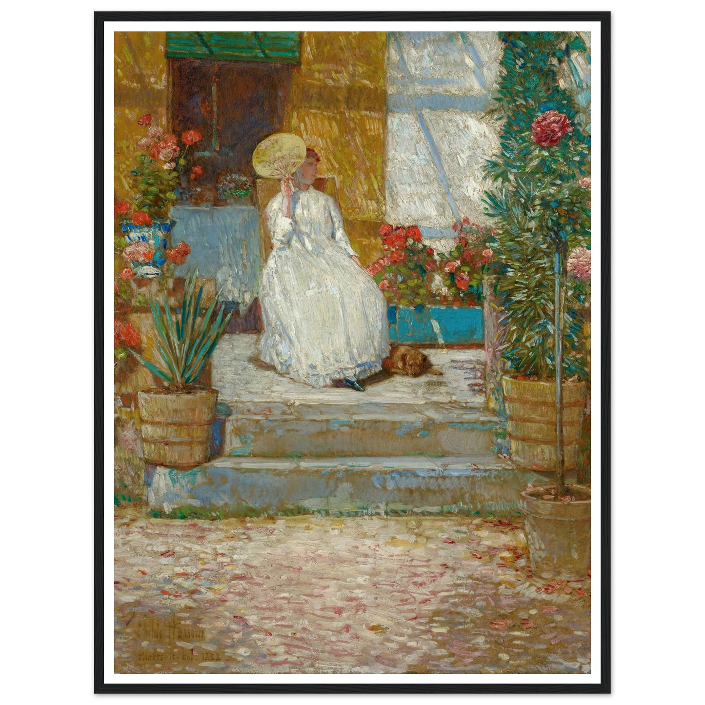 In The Sun (1888) Art Print | Childe Hassam - Framed Poster - 30x40 cm / 12x16″ - Black frame