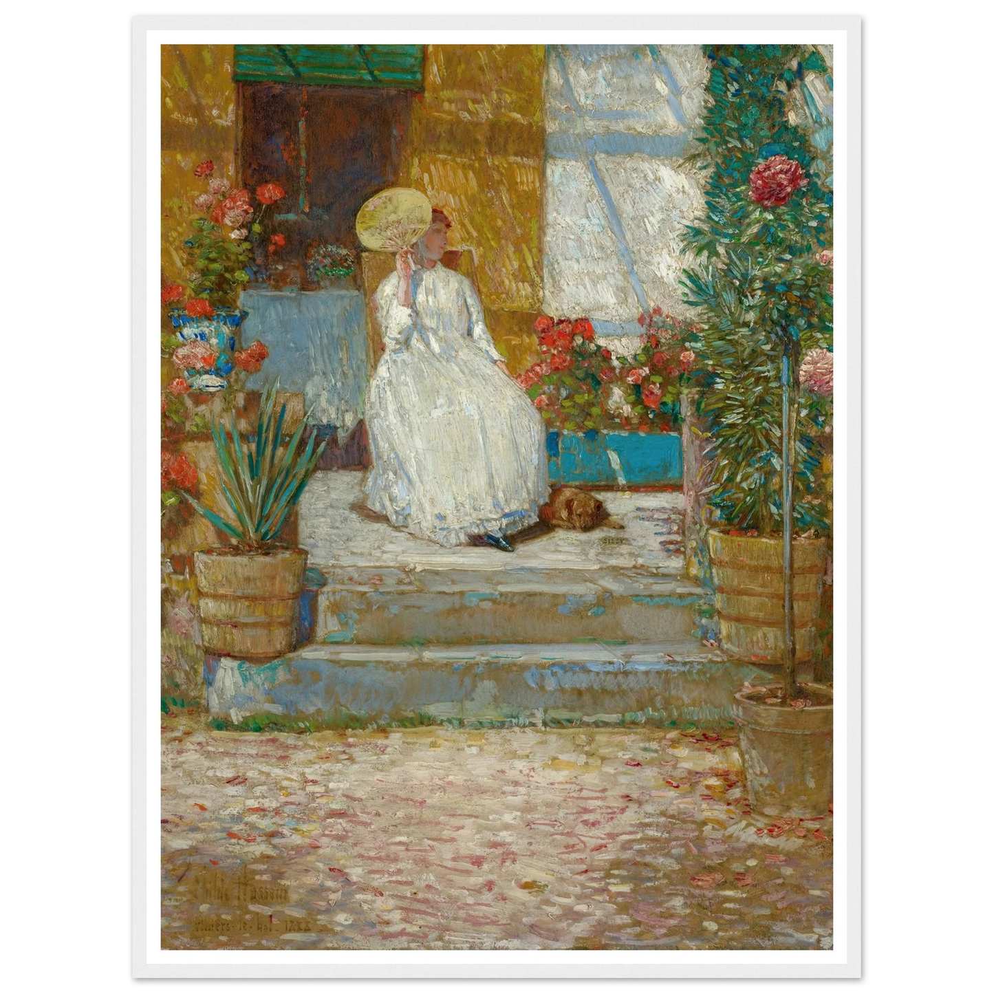 In The Sun (1888) Art Print | Childe Hassam - Framed Poster - 30x40 cm / 12x16″ - Black frame
