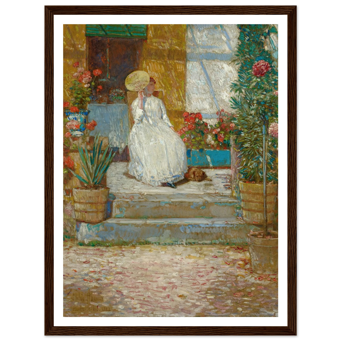 In The Sun (1888) Art Print | Childe Hassam - Framed Poster - 30x40 cm / 12x16″ - Black frame