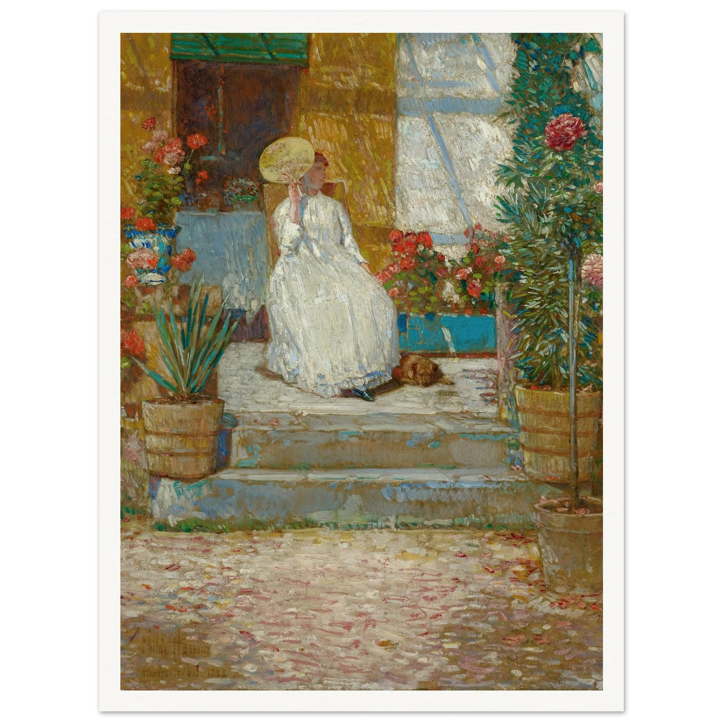 In The Sun (1888) Art Print | Childe Hassam - Framed Poster - 30x40 cm / 12x16″ - Black frame