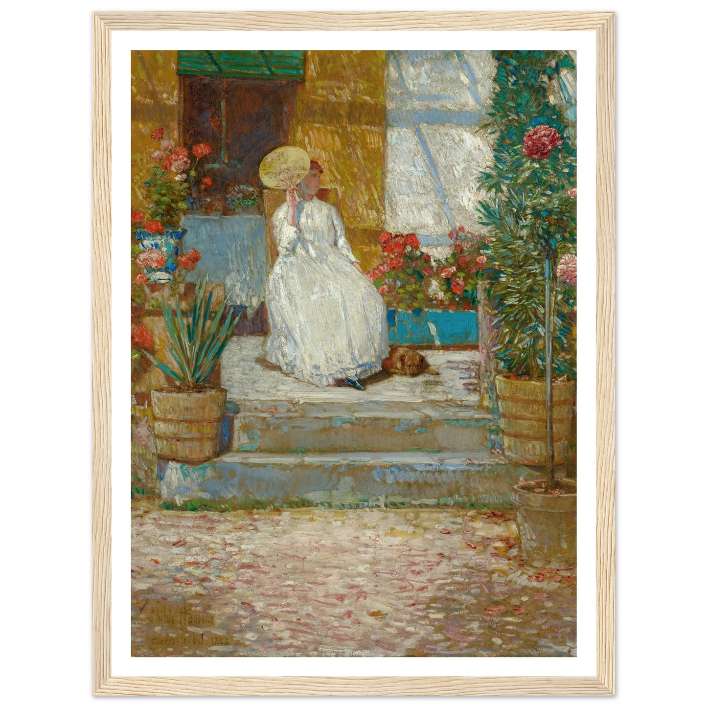 In The Sun (1888) Art Print | Childe Hassam - Framed Poster - 30x40 cm / 12x16″ - Black frame