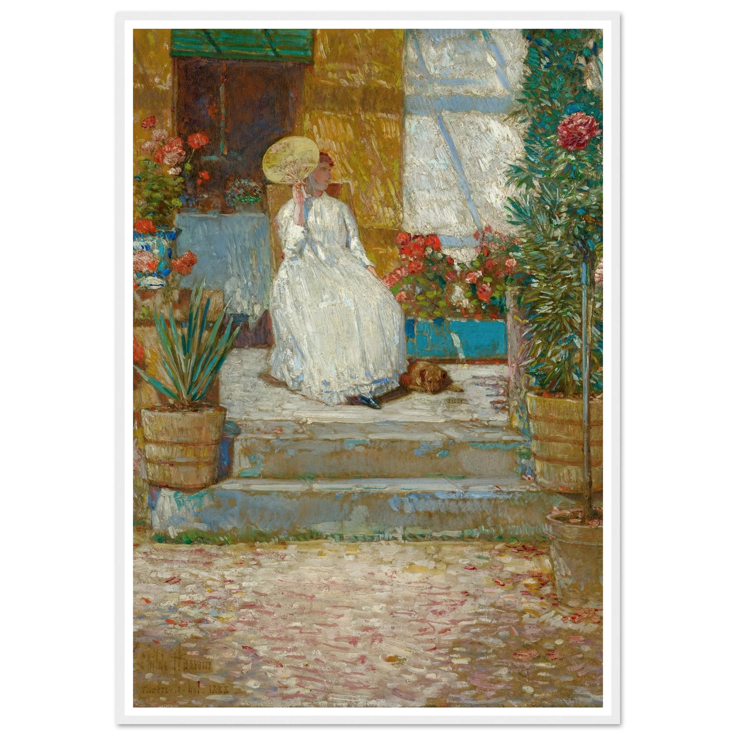 In The Sun (1888) Art Print | Childe Hassam - Framed Poster - 30x40 cm / 12x16″ - Black frame