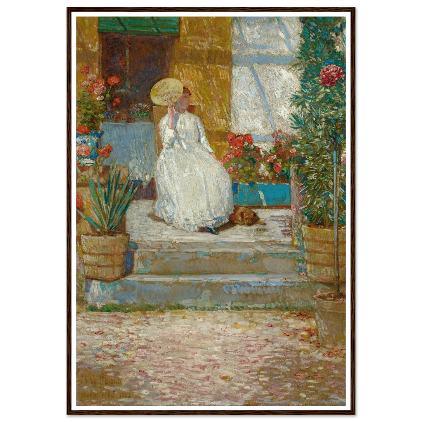 In The Sun (1888) Art Print | Childe Hassam - Framed Poster - 30x40 cm / 12x16″ - Black frame