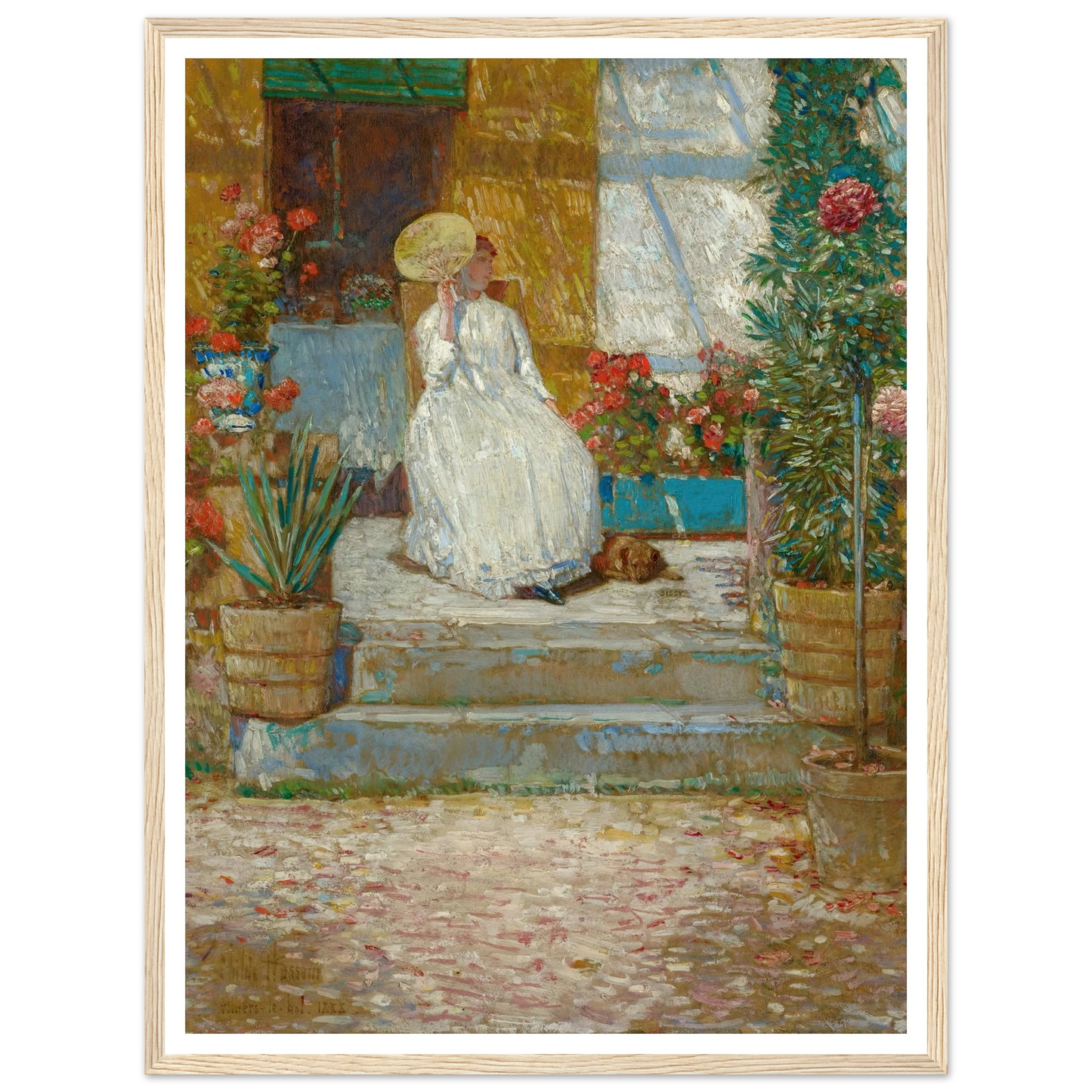 In The Sun (1888) Art Print | Childe Hassam - Framed Poster - 30x40 cm / 12x16″ - Black frame