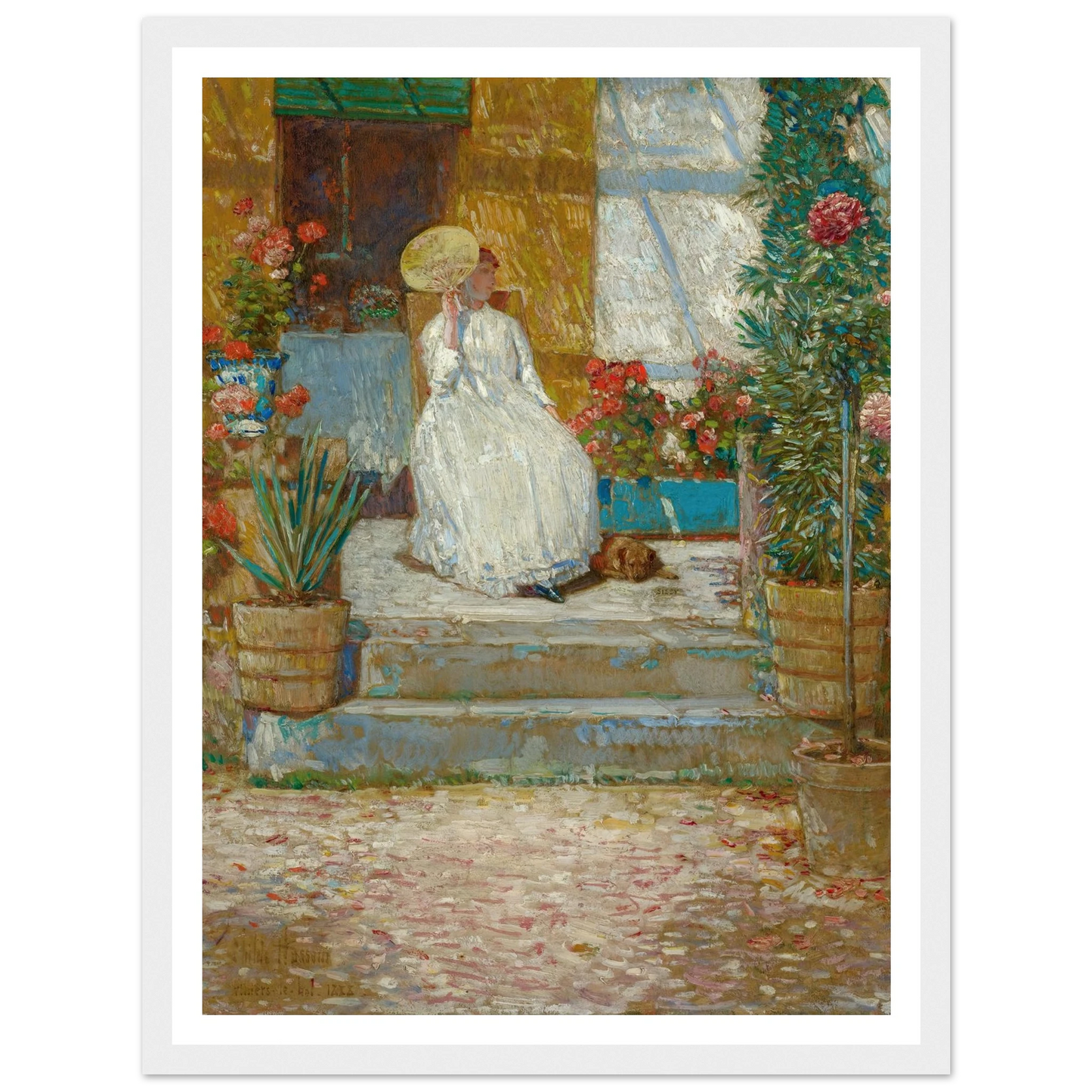 In The Sun (1888) Art Print | Childe Hassam - Framed Poster - 30x40 cm / 12x16″ - Black frame