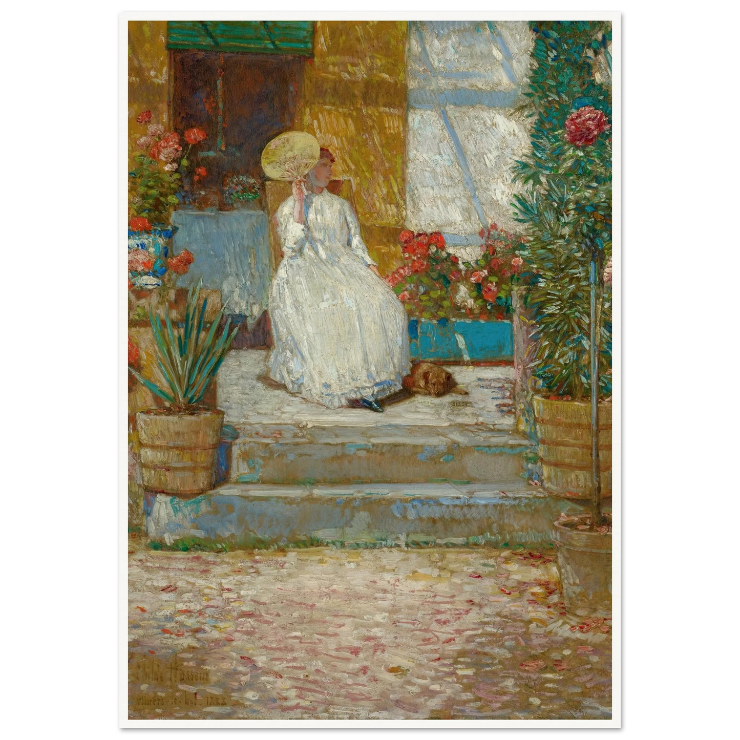 In The Sun (1888) Art Print | Childe Hassam - Framed Poster - 30x40 cm / 12x16″ - Black frame