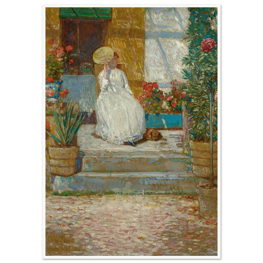 In The Sun (1888) Art Print | Childe Hassam - Framed Poster - 30x40 cm / 12x16″ - Black frame