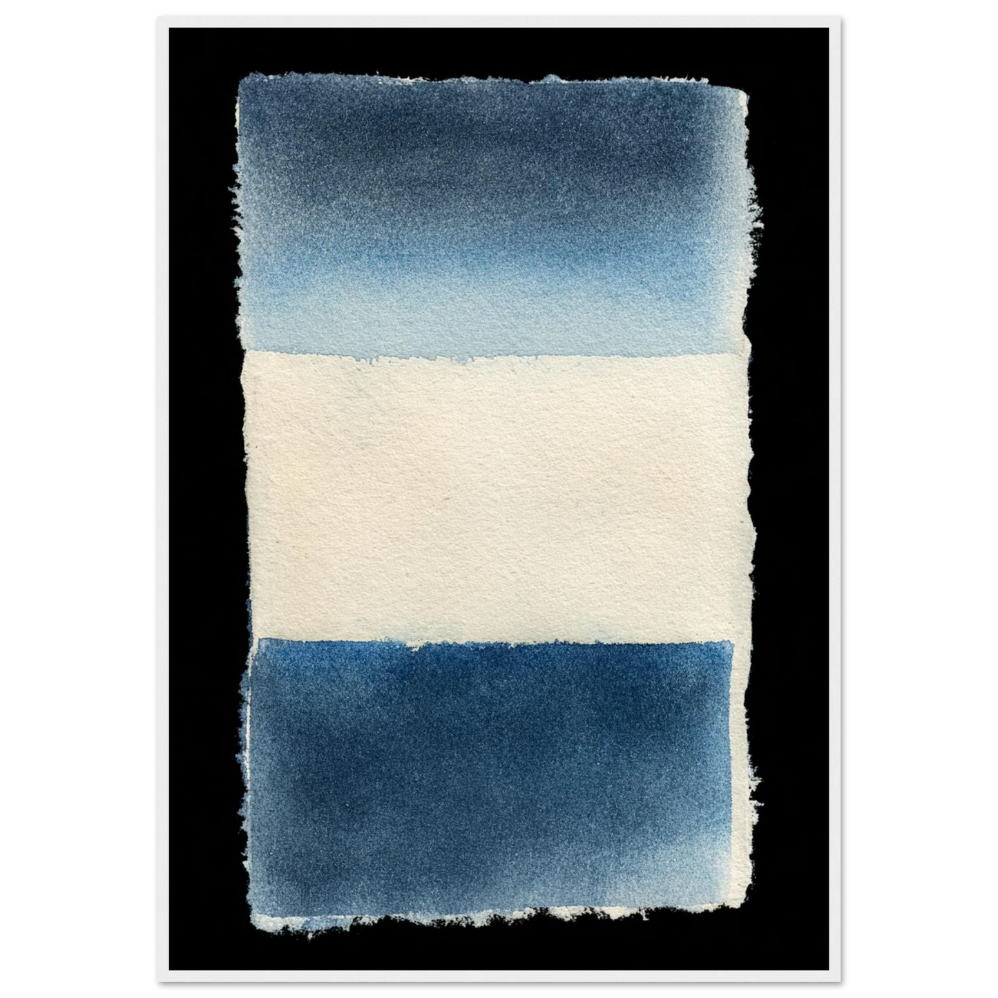 Indigo Horizon Duet - Framed Poster - 30x40 cm / 12x16″ - Black frame