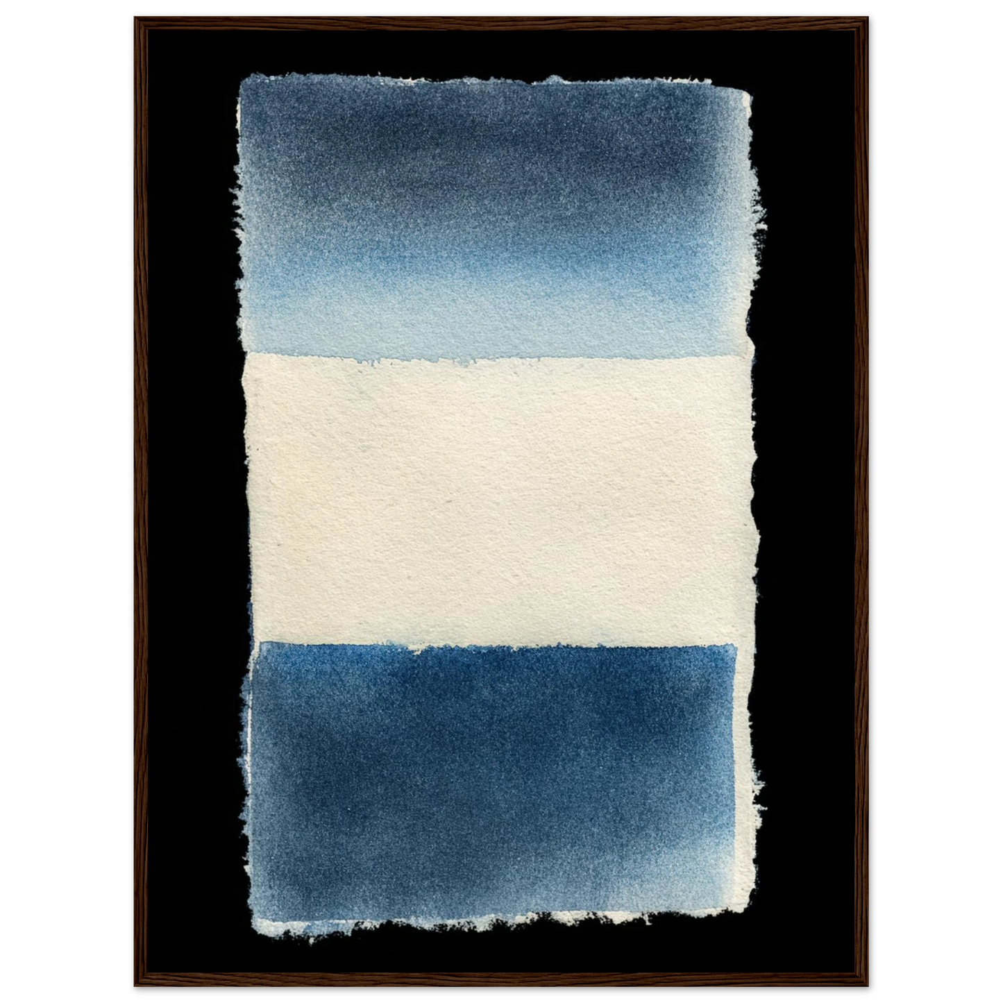 Indigo Horizon Duet - Framed Poster - 30x40 cm / 12x16″ - Black frame