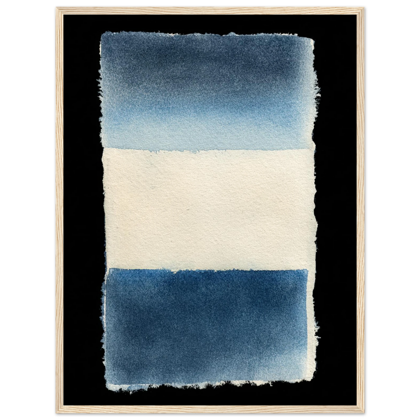 Indigo Horizon Duet - Framed Poster - 30x40 cm / 12x16″ - Black frame