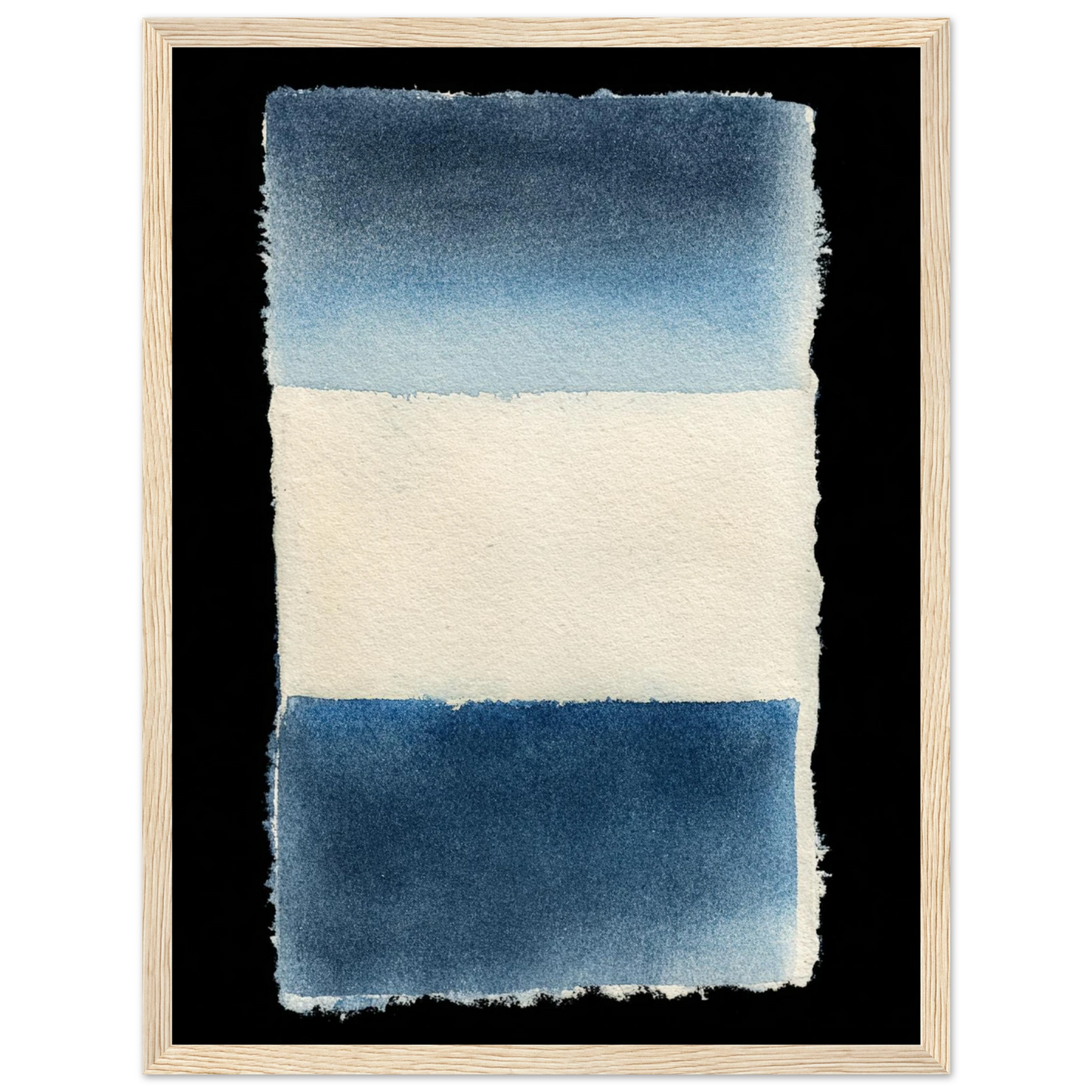 Indigo Horizon Duet - Framed Poster - 30x40 cm / 12x16″ - Black frame