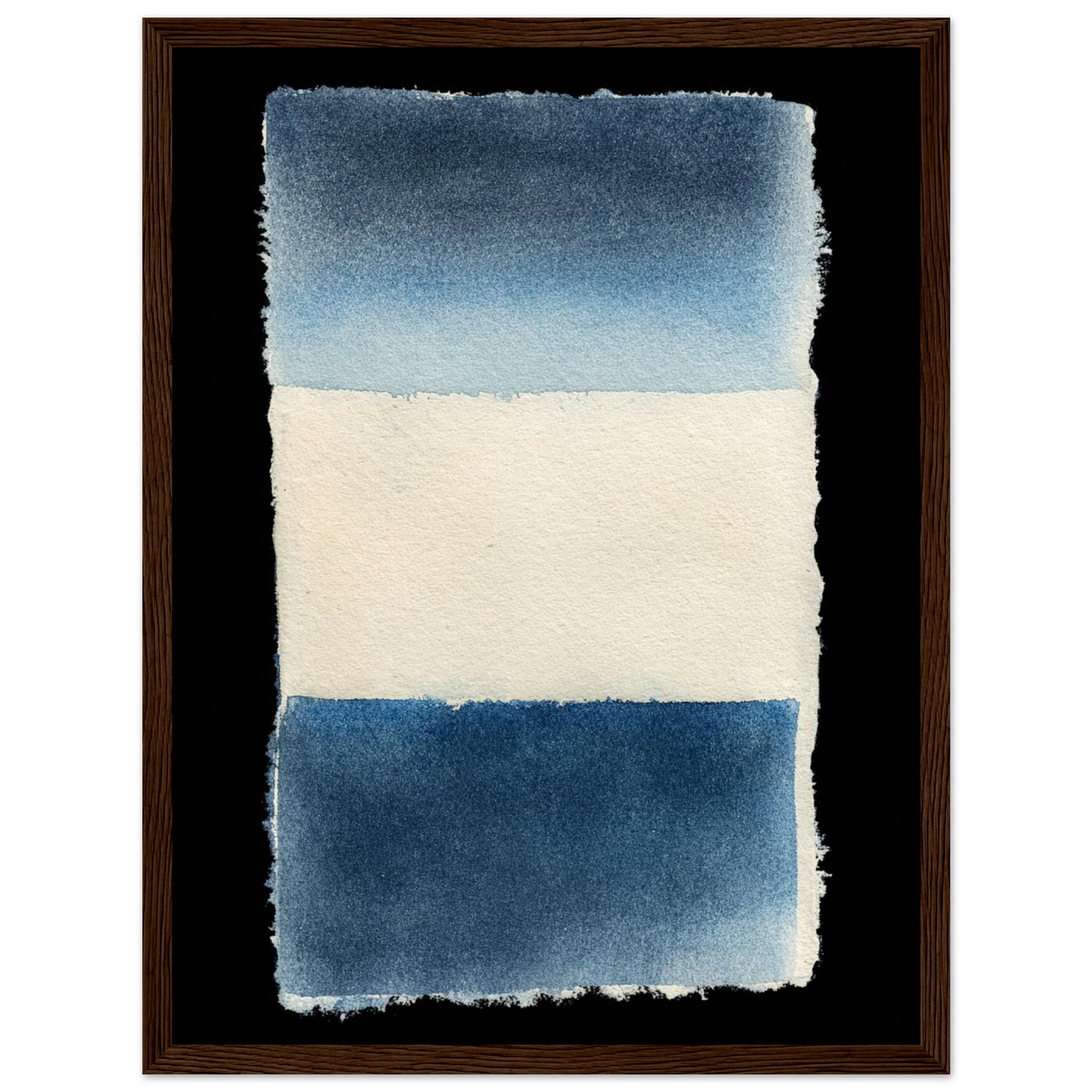 Indigo Horizon Duet - Framed Poster - 30x40 cm / 12x16″ - Black frame