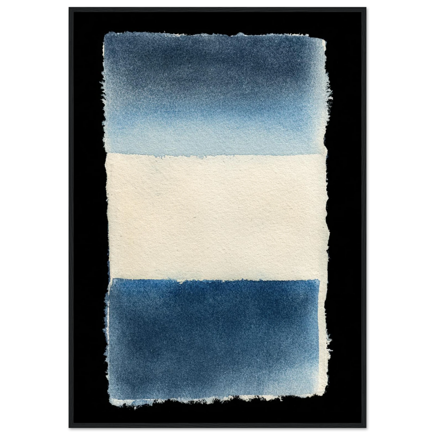 Indigo Horizon Duet - Framed Poster - 30x40 cm / 12x16″ - Black frame