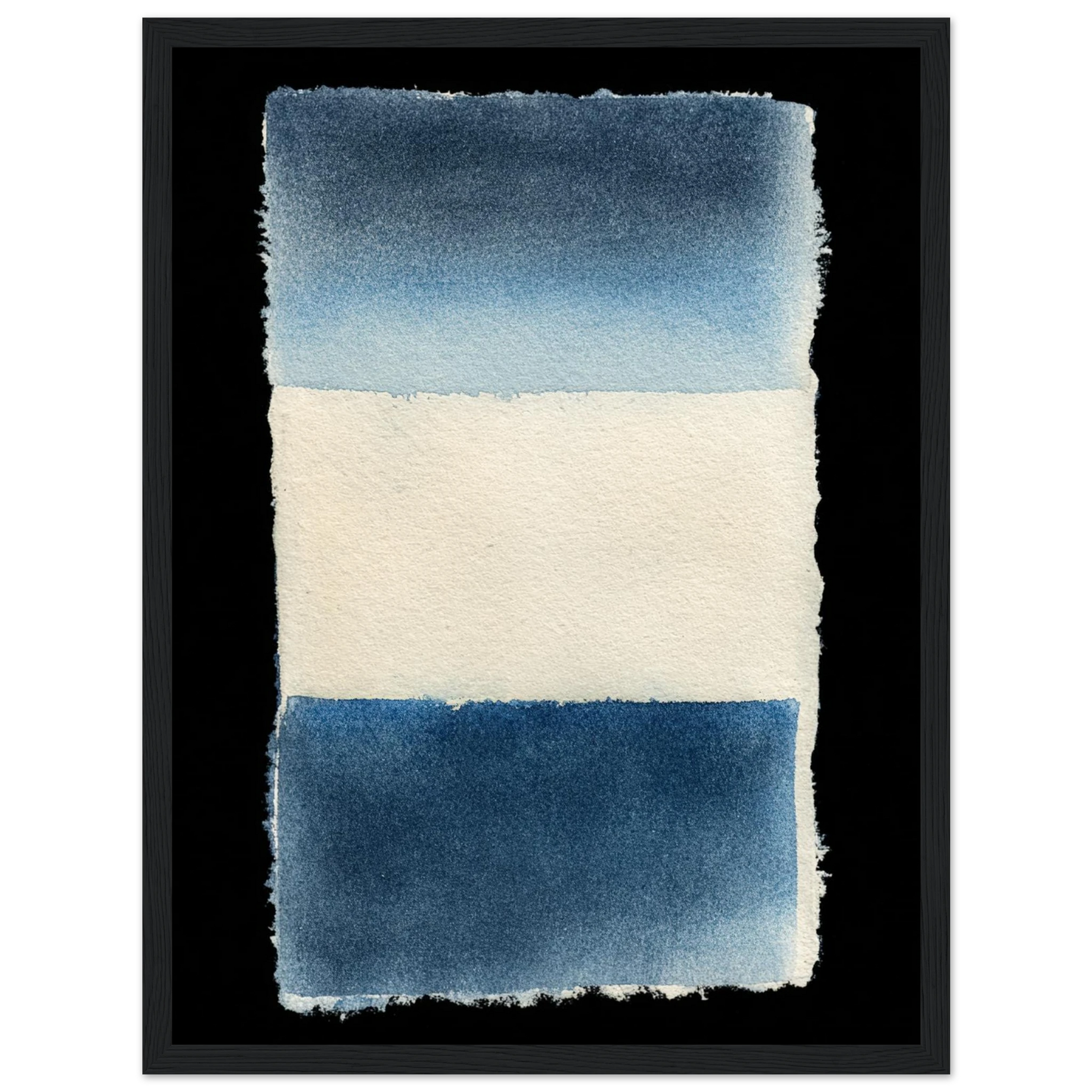 Indigo Horizon Duet - Framed Poster - 30x40 cm / 12x16″ - Black frame
