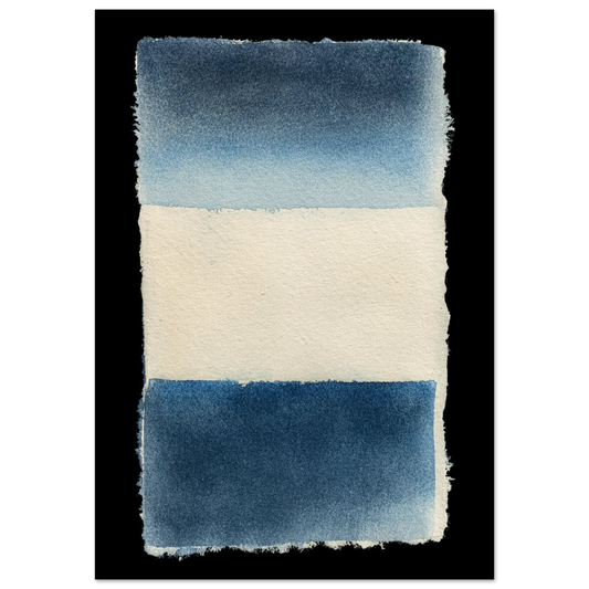 Indigo Horizon Duet - Framed Poster - 30x40 cm / 12x16″ - Black frame