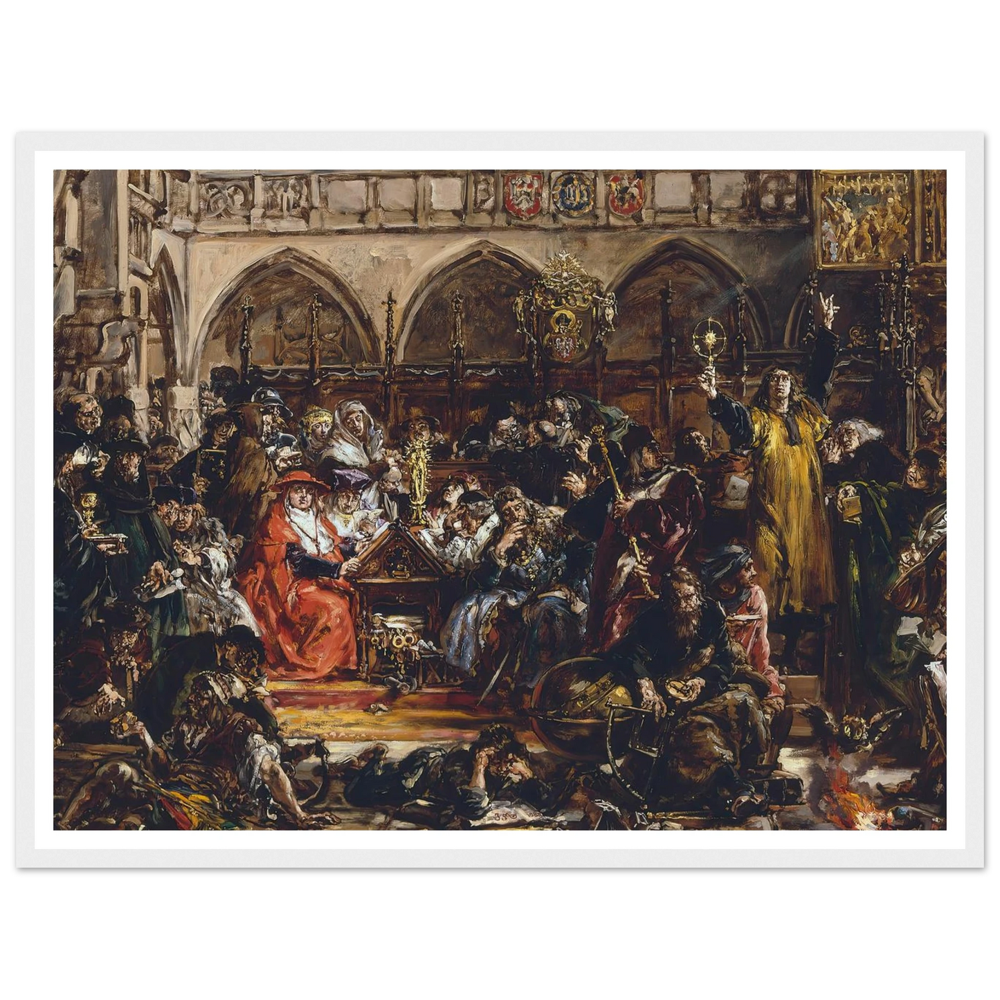 Influence of the university on the country, from the series “History of Civilization in Poland” (1888) Art Print | Jan Matejko - Framed Poster - 30x40 cm / 12x16″ - Black frame