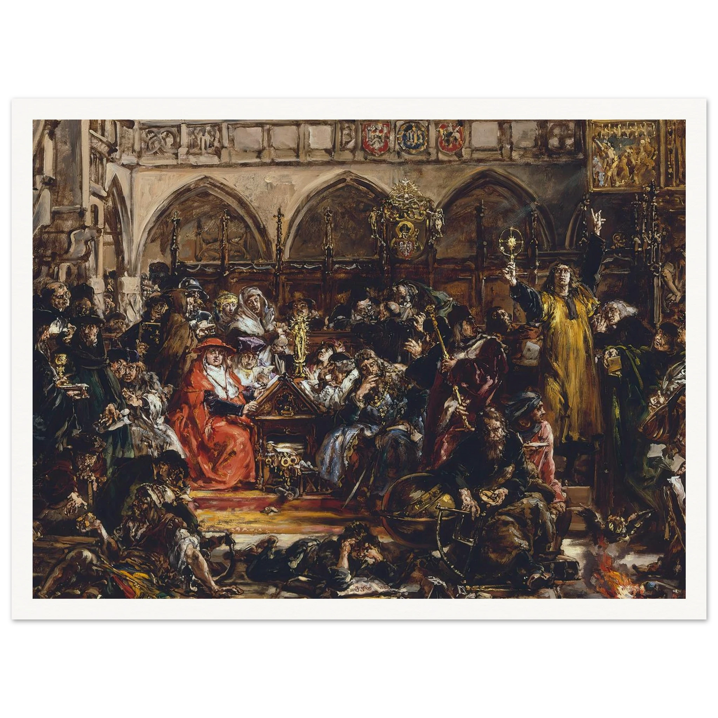 Influence of the university on the country, from the series “History of Civilization in Poland” (1888) Art Print | Jan Matejko - Framed Poster - 30x40 cm / 12x16″ - Black frame