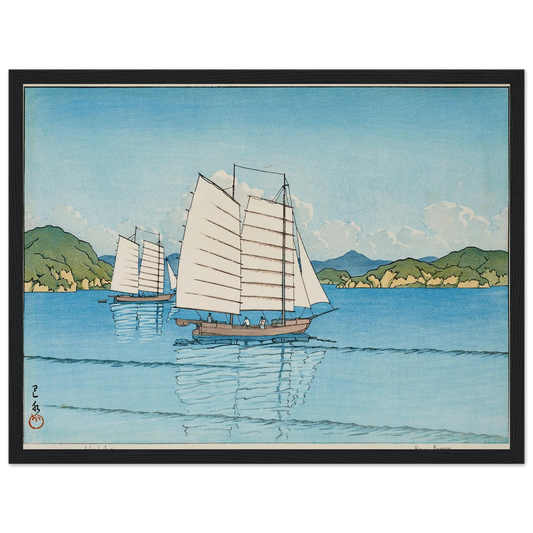 Inland Sea (1952) Art Print | Kawase Hasui - Framed Poster - 30x40 cm / 12x16″ - Black frame