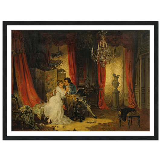 Innamorati (1885) Art Print | Carl Schweninger Jr - Framed Poster - 30x40 cm / 12x16″ - Black frame