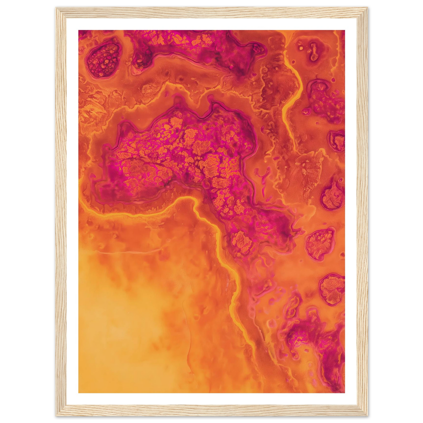 Inner Heat Bloom - Framed Poster - 30x40 cm / 12x16″ - Black frame