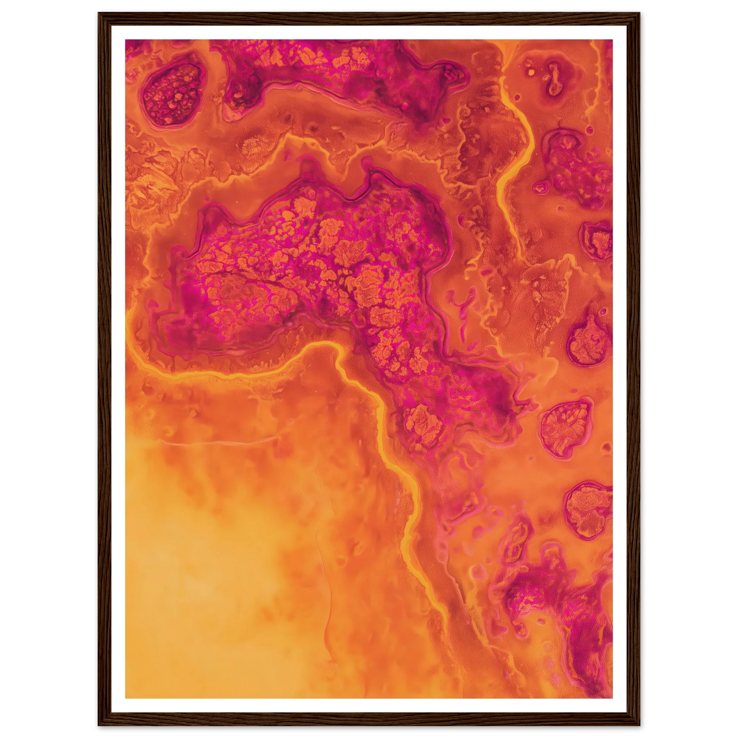 Inner Heat Bloom - Framed Poster - 30x40 cm / 12x16″ - Black frame