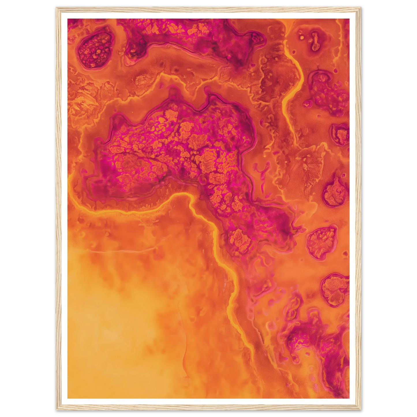 Inner Heat Bloom - Framed Poster - 30x40 cm / 12x16″ - Black frame