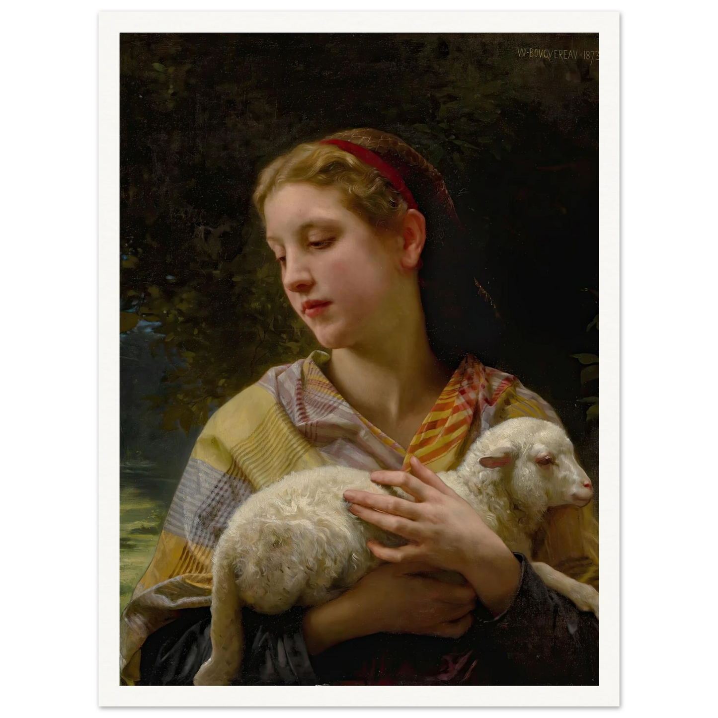 Innocence (1873) Art Print | William Bouguereau - Framed Poster - 30x40 cm / 12x16″ - Black frame