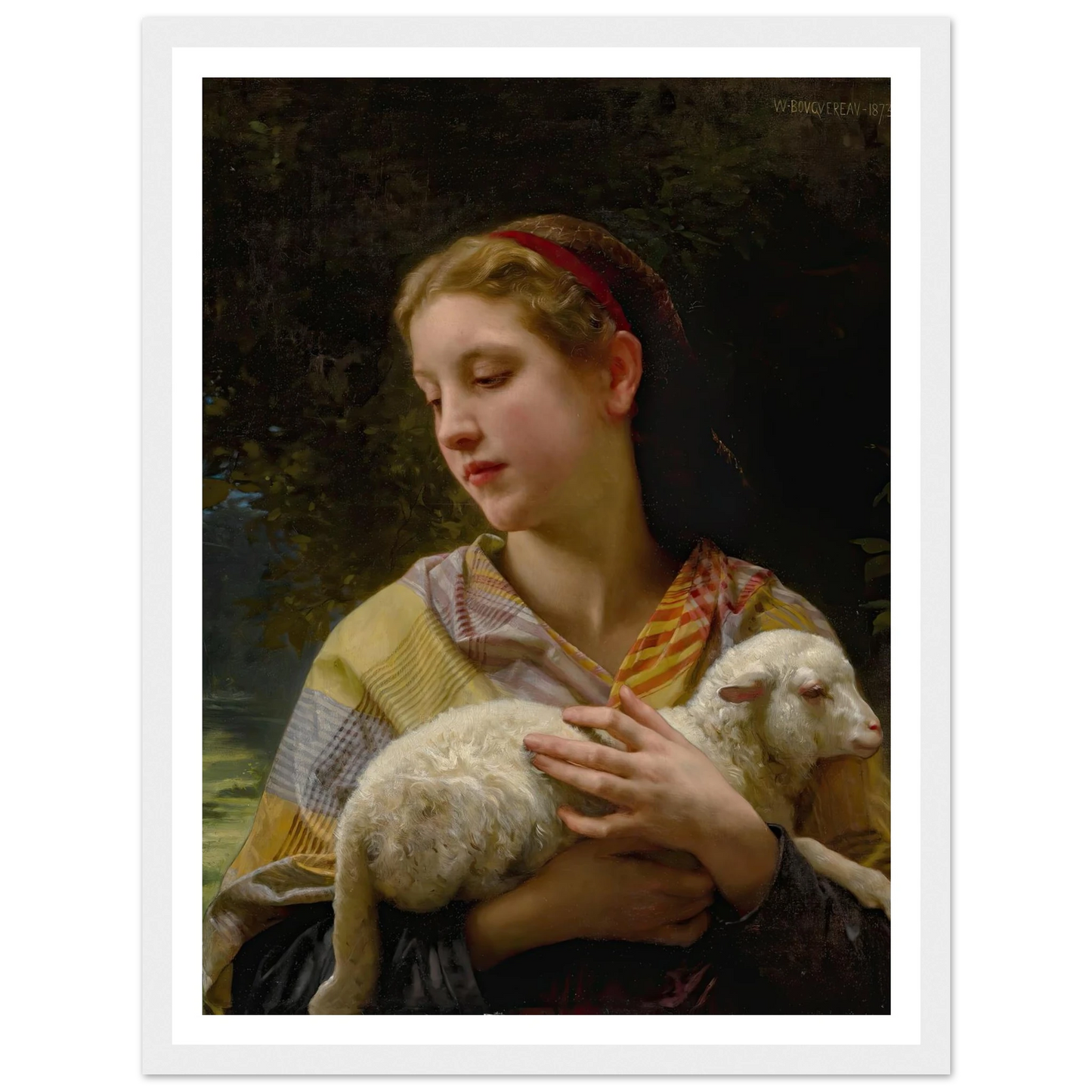 Innocence (1873) Art Print | William Bouguereau - Framed Poster - 30x40 cm / 12x16″ - Black frame