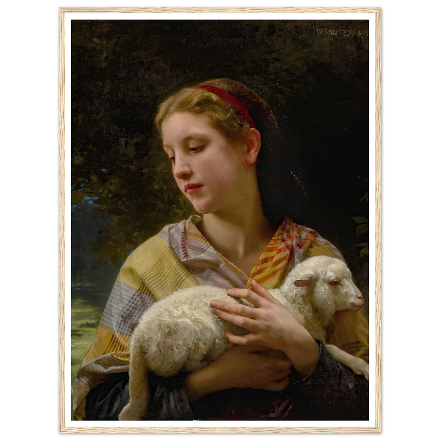 Innocence (1873) Art Print | William Bouguereau - Framed Poster - 30x40 cm / 12x16″ - Black frame