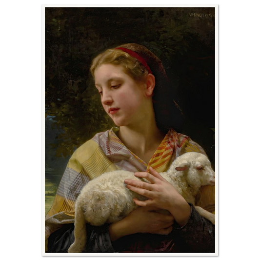 Innocence (1873) Art Print | William Bouguereau - Framed Poster - 30x40 cm / 12x16″ - Black frame