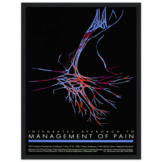 Integrated approach to management of pain (1986) Art Print | National Institutes of Health - Framed Poster - 30x40 cm / 12x16″ - Black frame