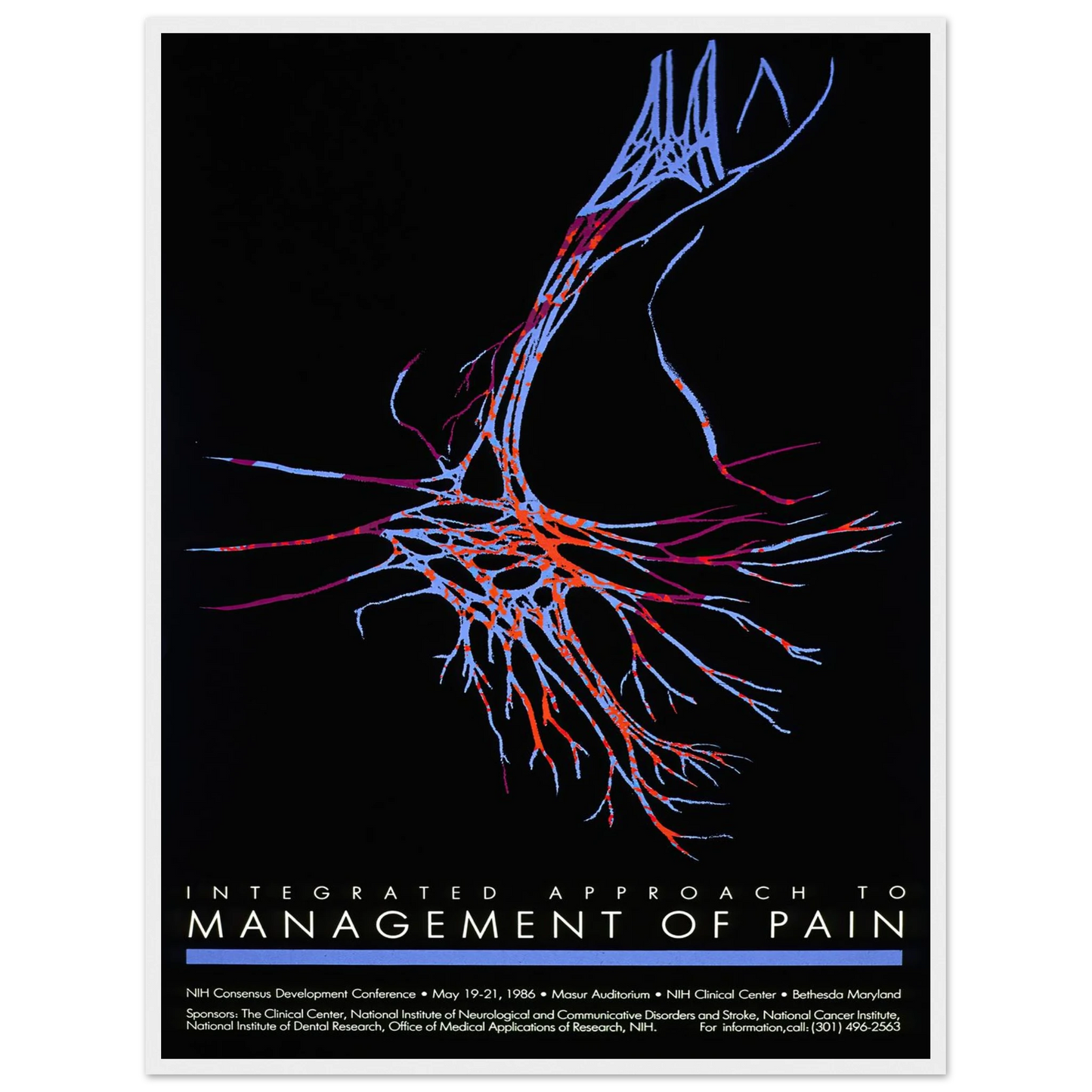 Integrated approach to management of pain (1986) Art Print | National Institutes of Health - Framed Poster - 30x40 cm / 12x16″ - Black frame