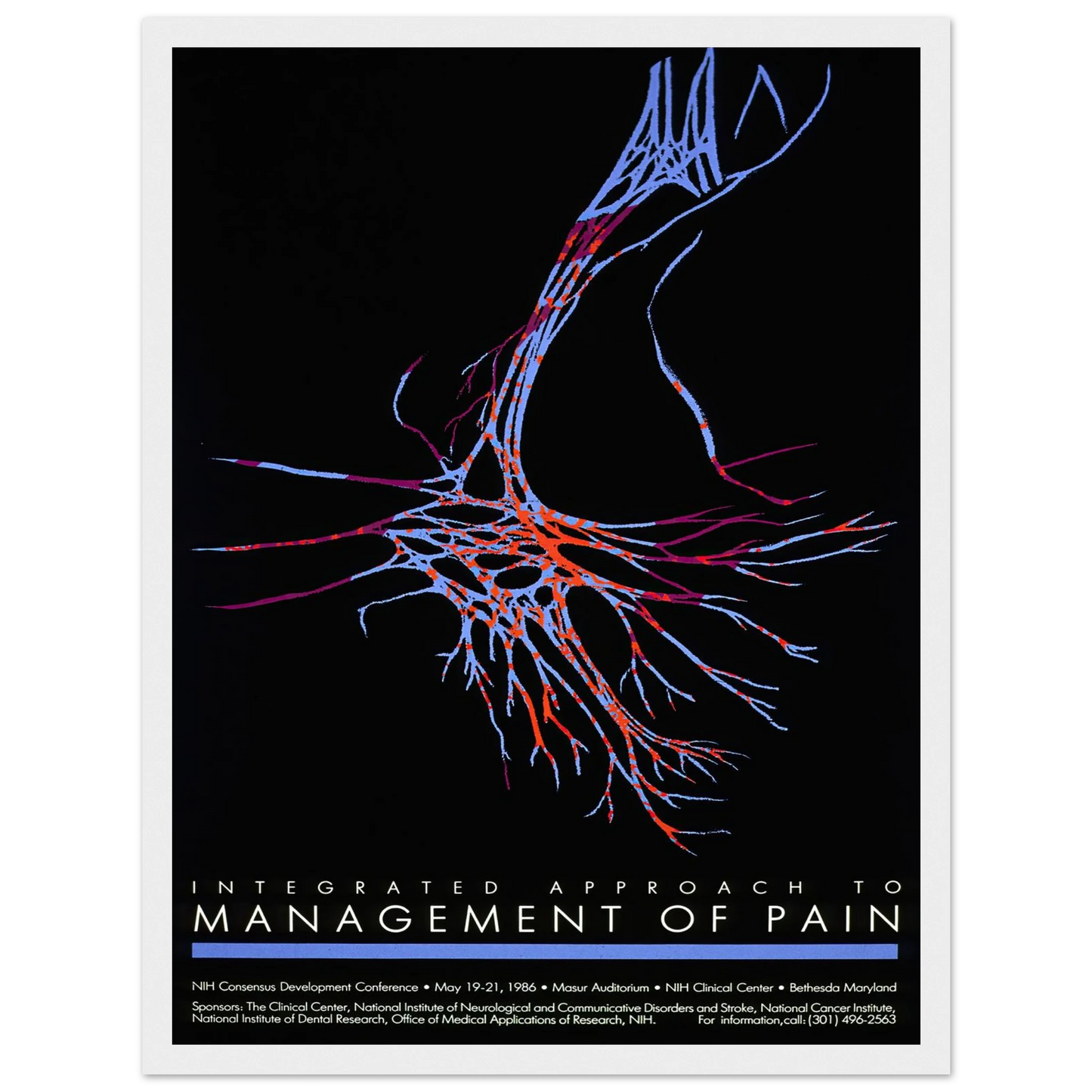 Integrated approach to management of pain (1986) Art Print | National Institutes of Health - Framed Poster - 30x40 cm / 12x16″ - Black frame