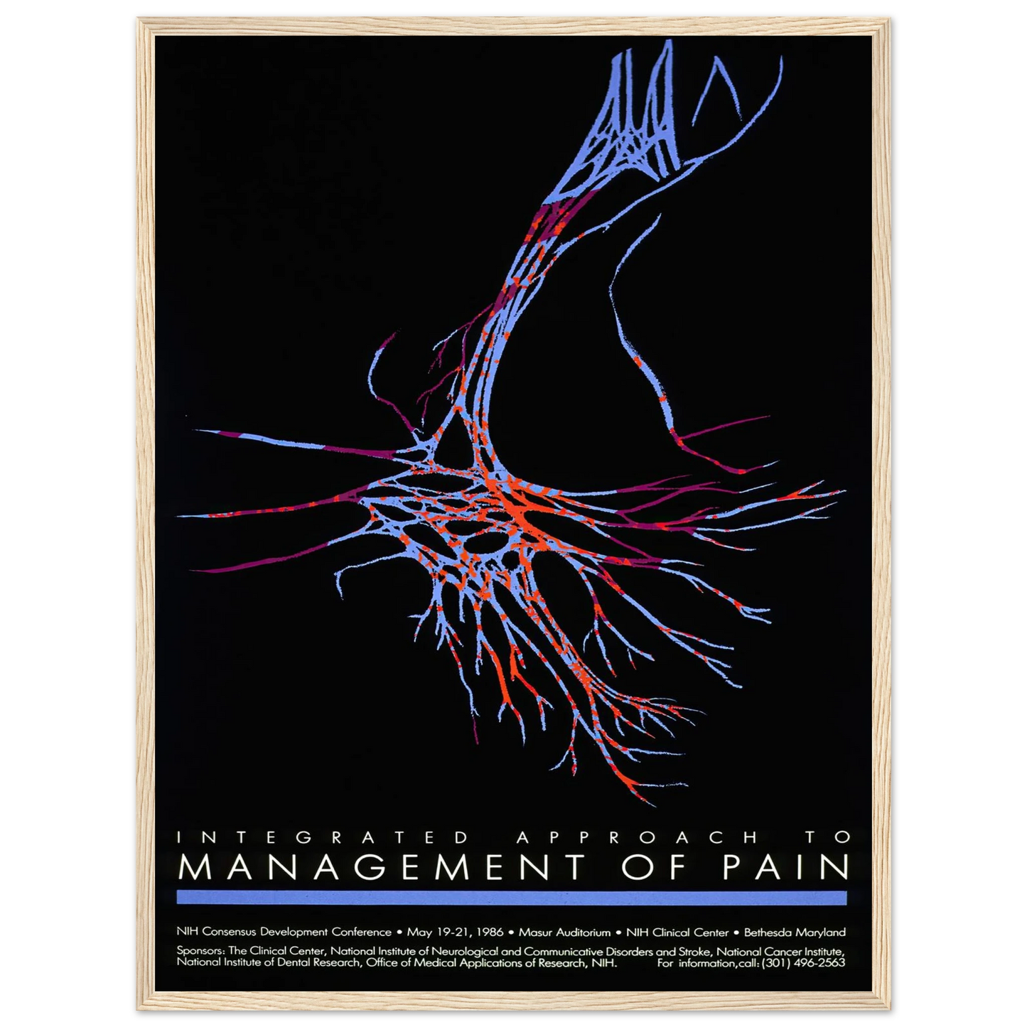 Integrated approach to management of pain (1986) Art Print | National Institutes of Health - Framed Poster - 30x40 cm / 12x16″ - Black frame