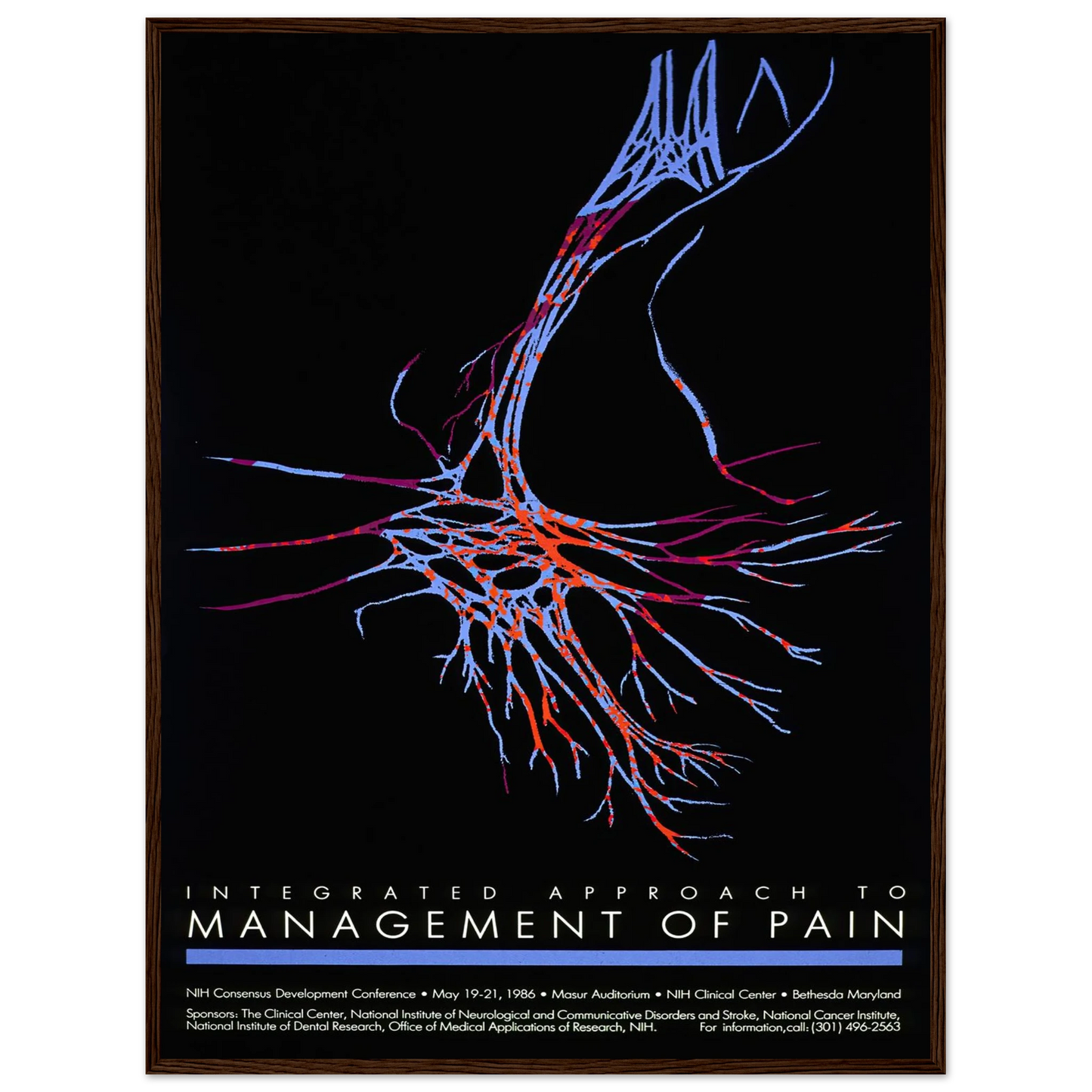 Integrated approach to management of pain (1986) Art Print | National Institutes of Health - Framed Poster - 30x40 cm / 12x16″ - Black frame
