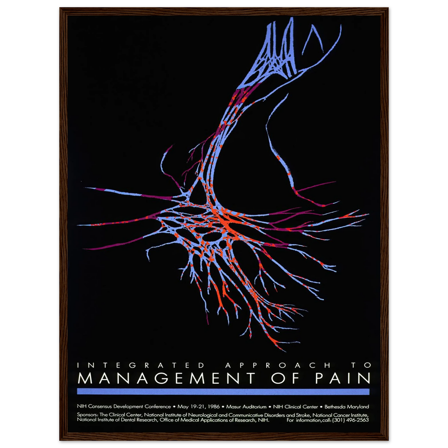 Integrated approach to management of pain (1986) Art Print | National Institutes of Health - Framed Poster - 30x40 cm / 12x16″ - Black frame